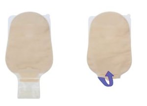 Cymed Ileostomy One-Piece 11" Drainable Pouch, Thick Washer with Press 'n Seal Velcro Closure