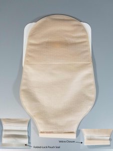 Cymed 11" Colostomy Pouches with Thin Hydrocolloid Washer, Press 'n Seal Velcro Closure
